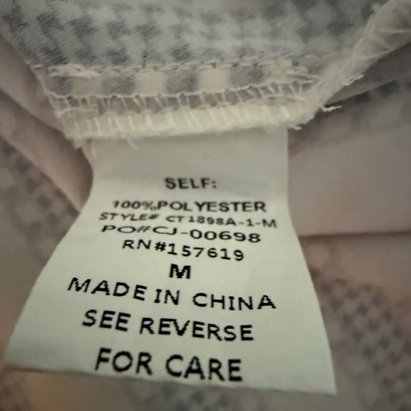 Cream Blouse with Gold Chain Link/Black Hounds Stripes - Size M - Picture 4 of 5